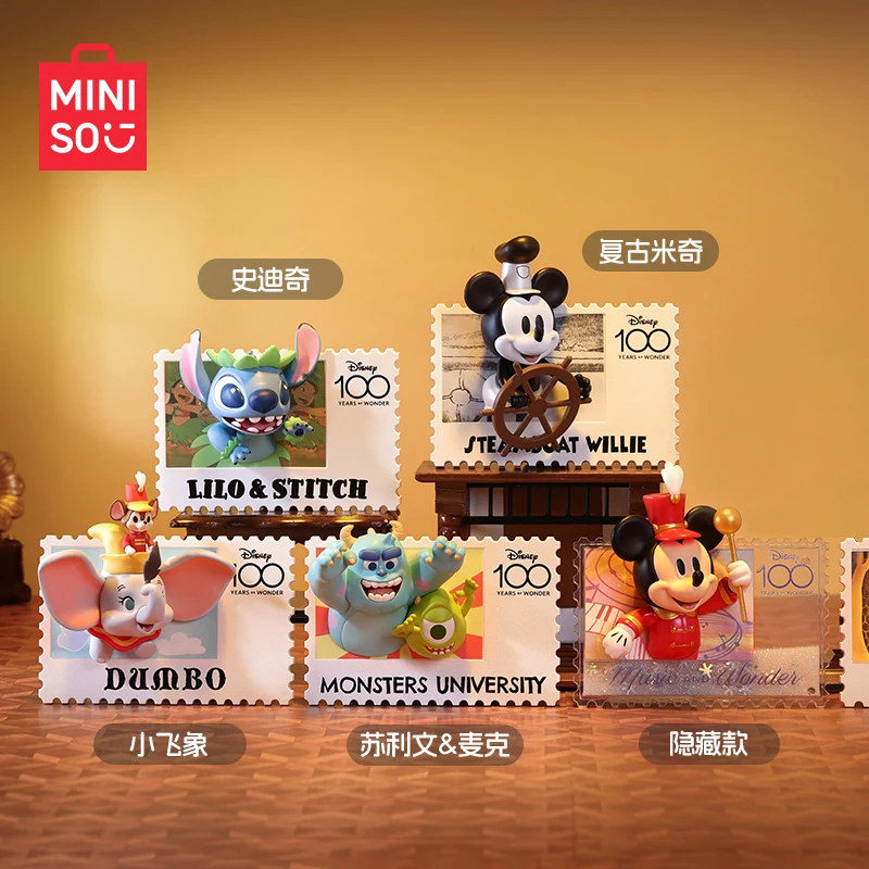 

Miniso Disney юбилей Ретро штамп декоративные предметы холодильник наклейка подарки ручной работы строчка декоративный праздничный подарки