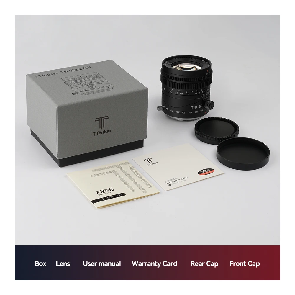 TTArtisan-틸트 50mm f1.4 풀 프레임 수동 포트레이트 렌즈, A7S A7R 파나소닉 S1 시그마 FP 미러리스 카메라와 호환 가능