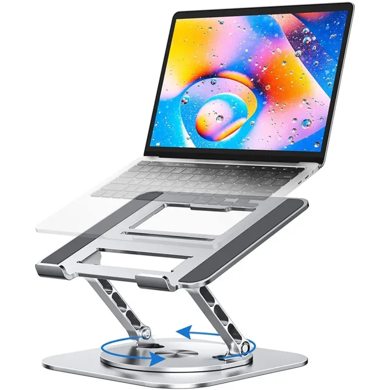 Macbook Air Pro 용 360 회전 책상 노트북 태블릿 스탠드 알루미늄 합금 조정 가능한 Soporte 노트북 라이저 노트북 데스크탑 브래킷