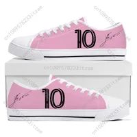 Miami Messi 10 Logo Argentina Low Top Sneakers Mens Womens Teenager High Quality Canvas Sneaker couple Casual Shoes Custom Shoe 2
