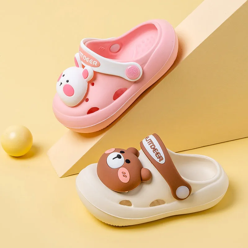 Baby Boys and Girls' Anti-skid Comfortable and Versatile Slippers Cave Shoes Cartoon Animals Korean Version Summer 2