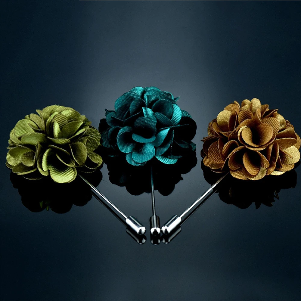 Handmade Lapel Flower Brooch for Men Wedding Party Suit Boutonniere Stick  Pin