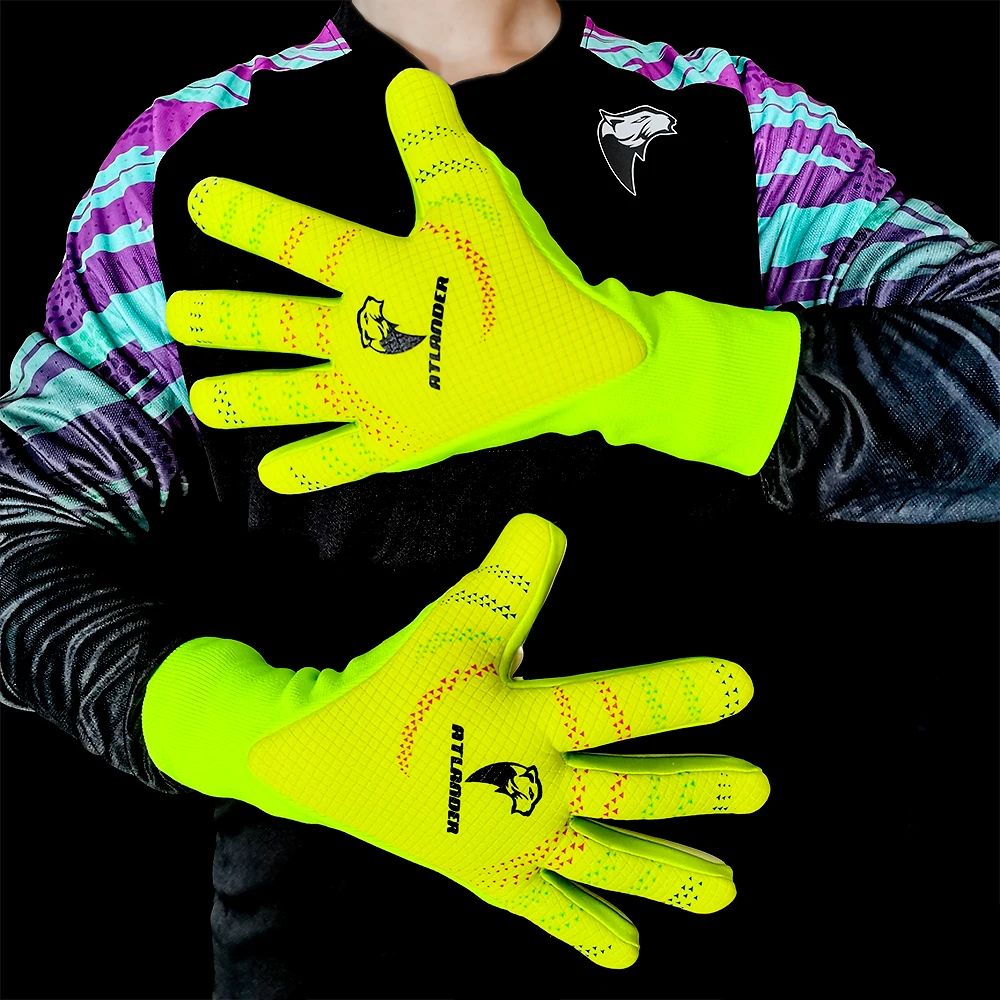 Professionelle Fußball-Torwarthandschuhe, Latex, verdickter Schutz, Erwachsene, Kinder, Torwart, Kinder, Teenager, Torwart-Fußballhandschuhe – Detail 15