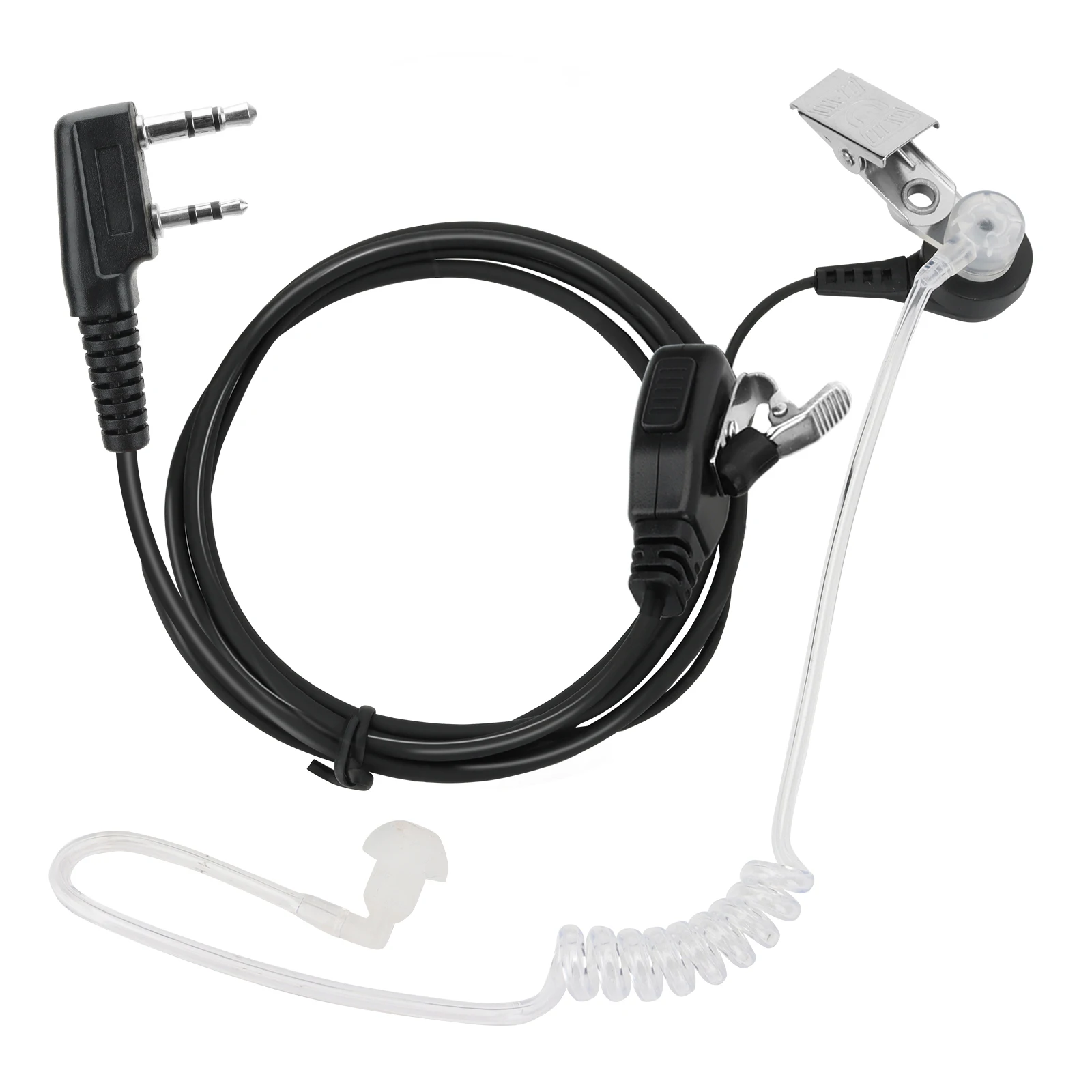 Walkie Talkie 2Pin Headphone Acoustic Air Tube Earpiece Headset Mic PTT for Quan