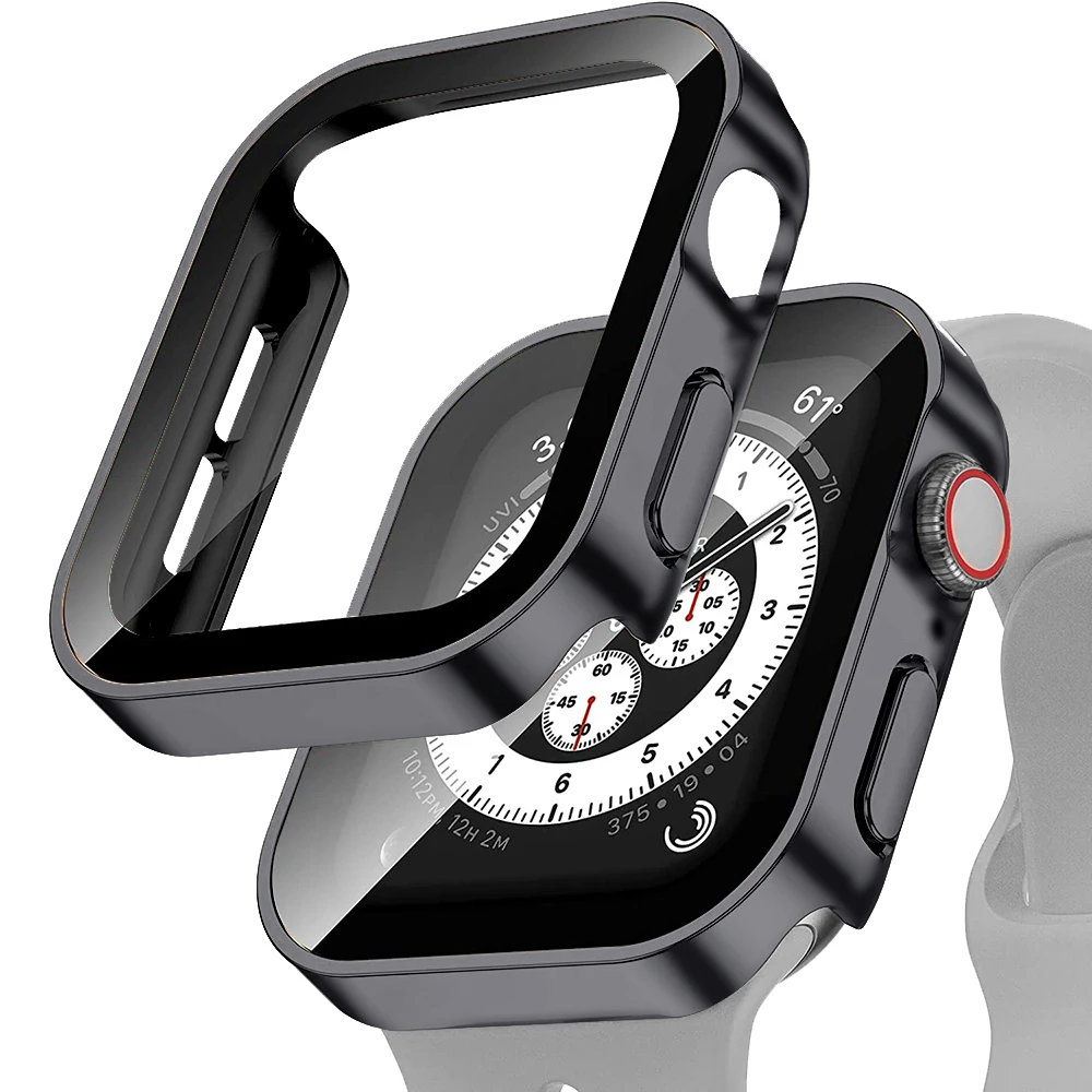 Durable Waterproof Apple Watch Case with Screen Protector and Straight Edge Bumper