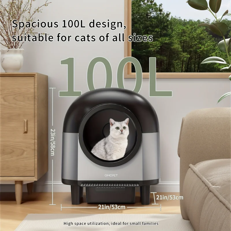 Intelligent self-cleaning multi-litter box large automatic litter box bracket App odorless garbage disposal automatic cleaning