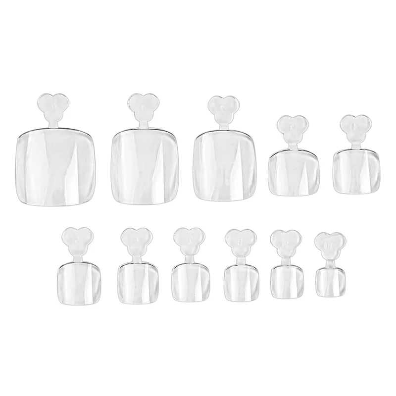 Fake Toenail Tips Full Cover Ultra Thin Clear Press On Toe Foot Nails 550 Pcs