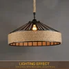 Classical Hemp Rope Pendant Hanging Lamp Lustre for Ceiling Chandelier Classic Retro Antique Industrial Iron Dining Room Light 5