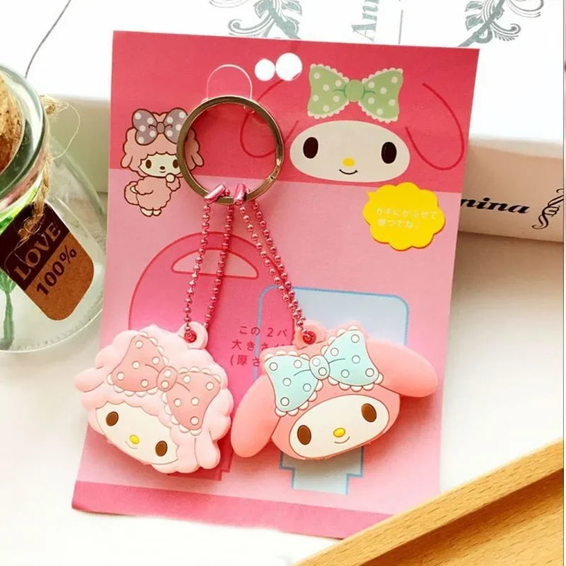 

Набор периферийных ключей Sanrio с анимацией, аксессуары, милая кукла, портативная цепочка, брелок, подвеска в коробке, Подарочная игрушка, HelloKitty, моя мелодия