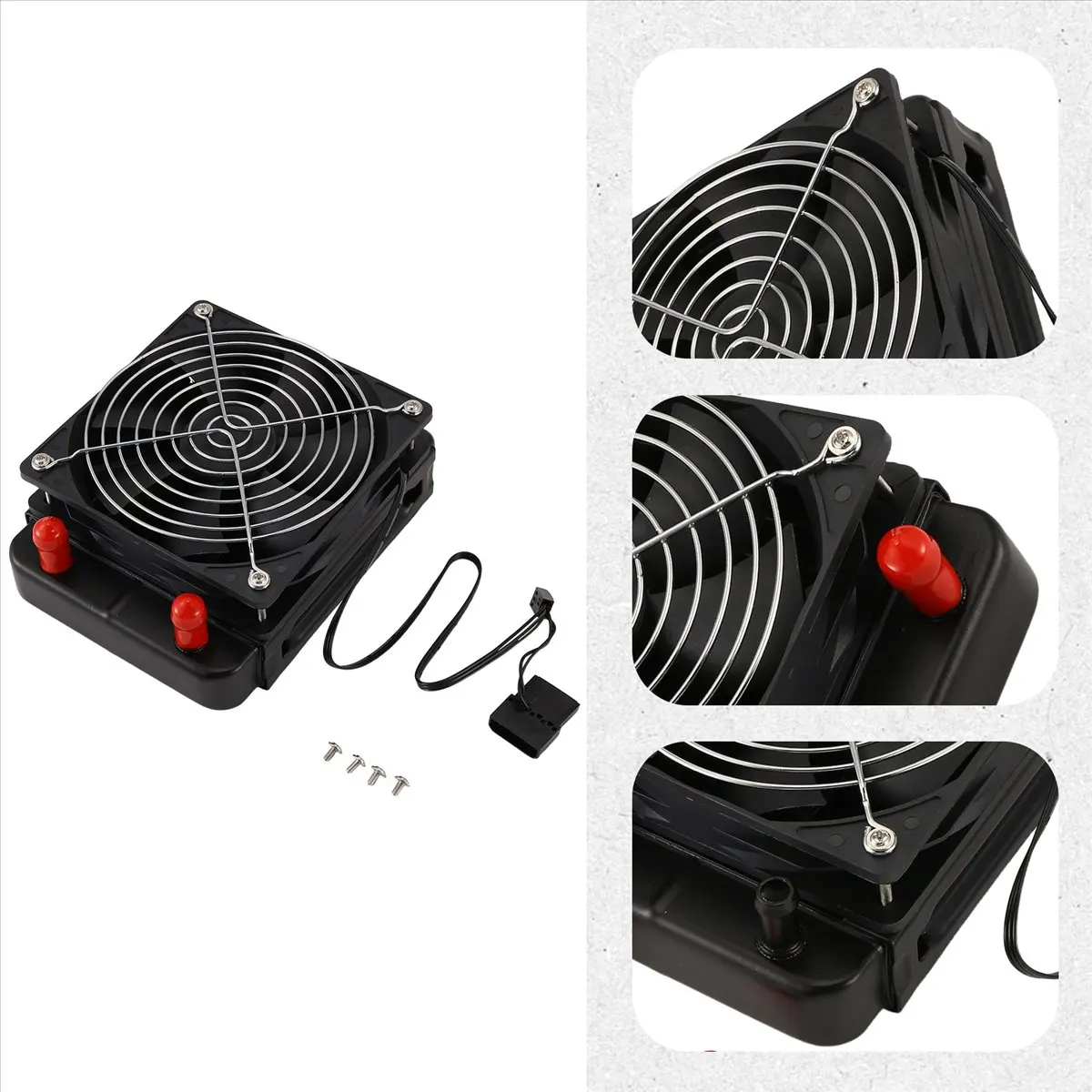 A40I 120mm 10파이프 수냉식 CPU 쿨러 열교환기 라디에이터 (PC 컴퓨터용 LED 수냉 시스템용 팬 포함)