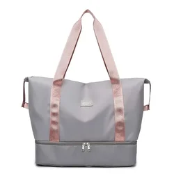 Women's Large Capacity Sports Gym Bag - Lightweight, Versatile Travel Handbag for Fitness & Outdoor Activities (Light - grey)
