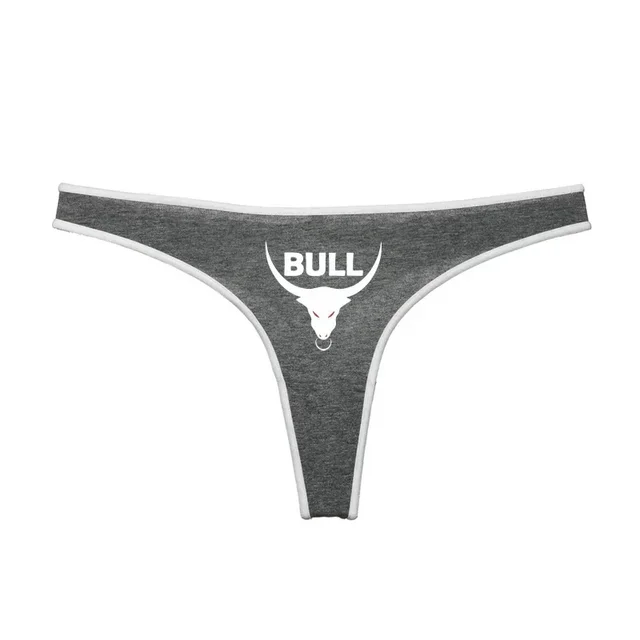 Hot Panties BULL Thong for Women Sexy G-String Female Underpant New Fashion Lovely Cotton Underwear Soft Lingerie 12