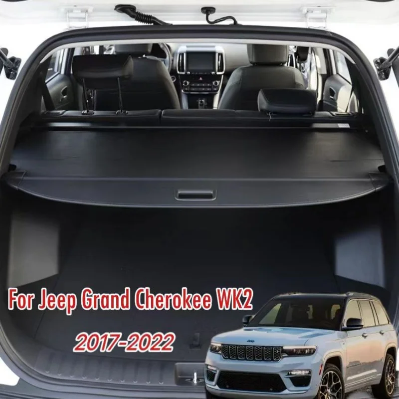 

Для Jeep Grand Cherokee WK2 аксессуары 2017-2022 Автомобильная занавеска для заднего багажника Выдвижная Защитная крышка багажника авто
