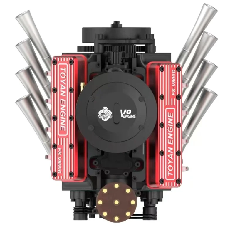 토얀 FS-V800WGPC V형 8기통 4행정 수냉식 가솔린 엔진 DIY V8 엔진 키트 남성용 선물