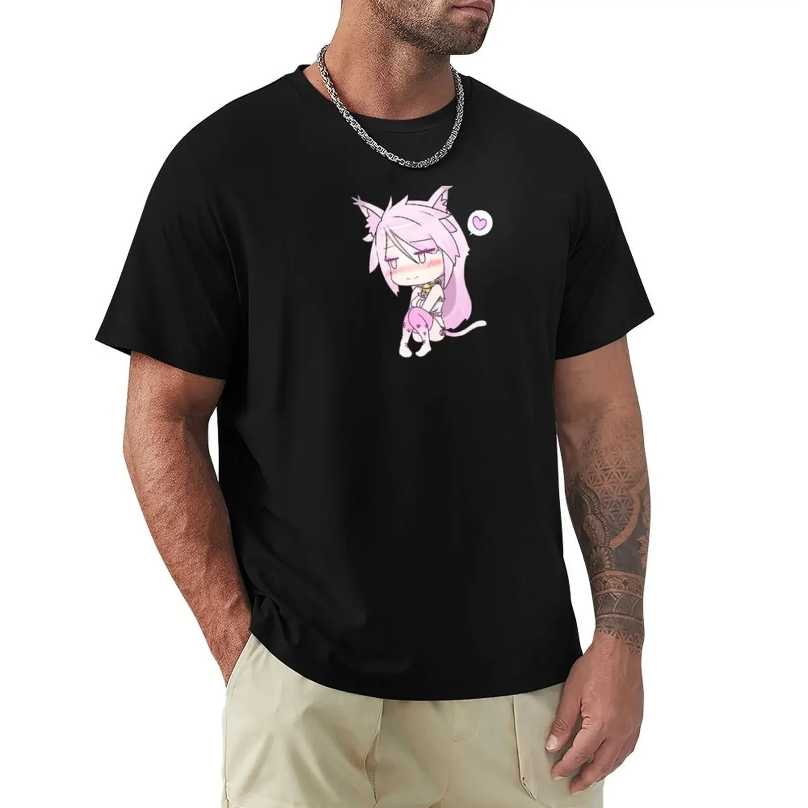 

Chibi Blush T-Shirt animal prinfor boys Short sleeve tee Aesthetic clothing mens t shirts casual stylish