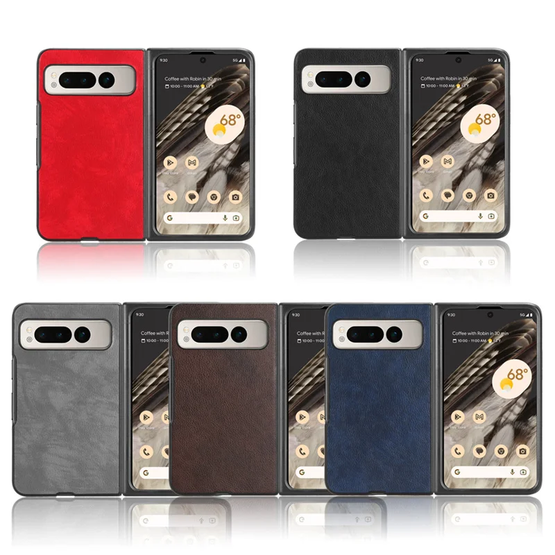 Per Google Pixel Fold Lychee Cover Posteriore Con Motivo Per Google Pixel Fold Custodia Per Telefono Pieghevole Vintage Litchi