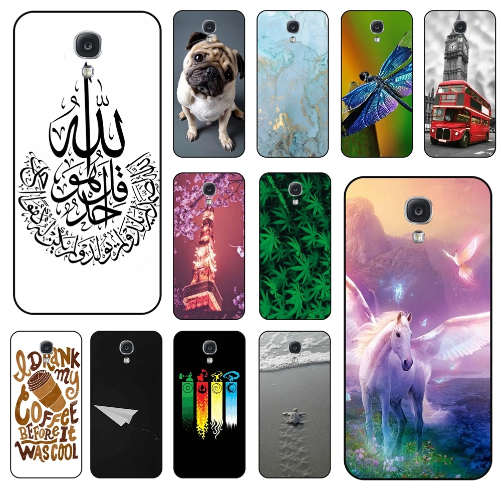 Per Samsung Galaxy S4 Black Hoesjes Tpu Cell Cover Tower Per Samsung Galaxy S4 Femmes Black Etui Painting Black Coque Trend