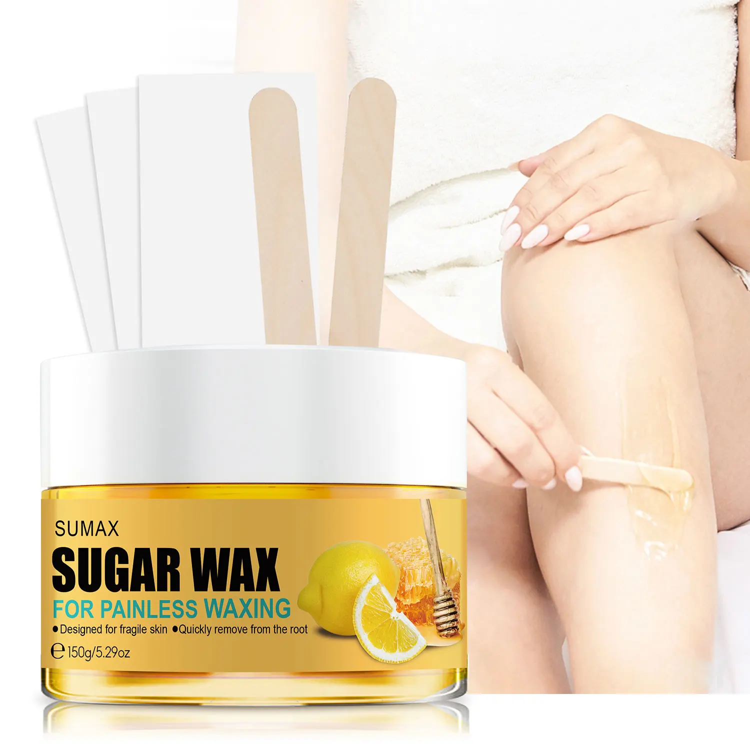 Hair Removal Wax 150g Painless Depilatory Honey Arms Legs Chests Natural Ingredient