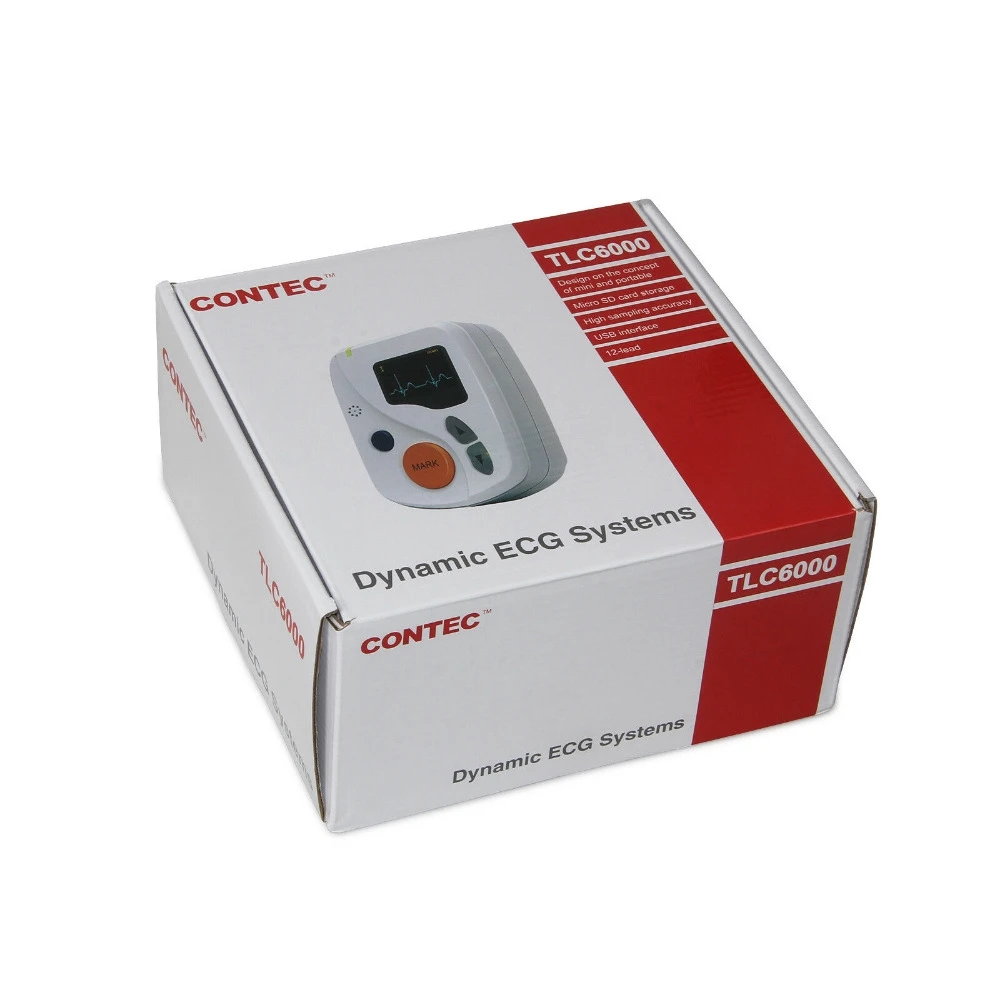CONTEC Dynamic 12 Leads ECG Holter Systems 48 Hours Recorder,2GB Card,​Analyzer Software(Download Online) TLC6000