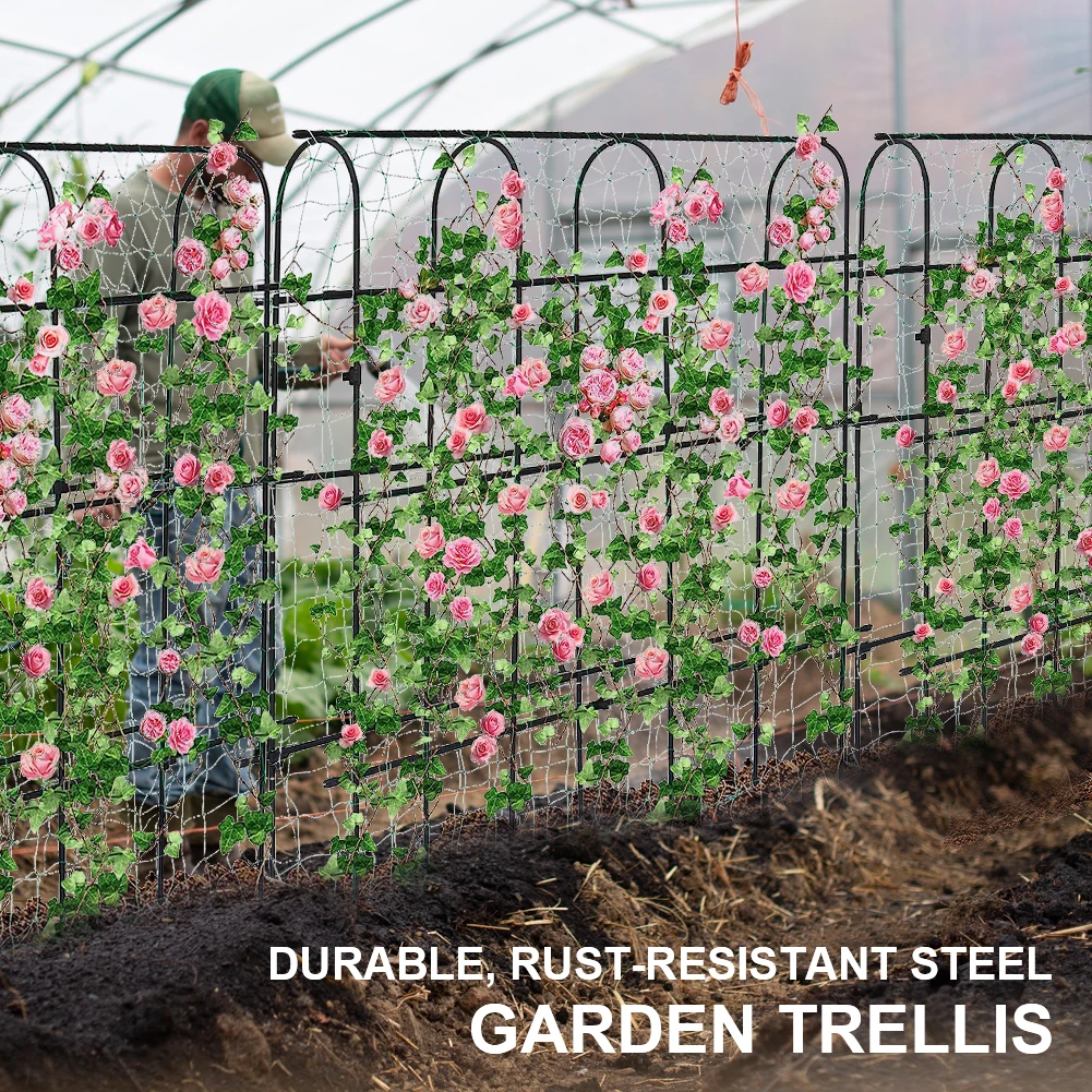 Metal Garden Trellis for Climbing Plants and Vegetables