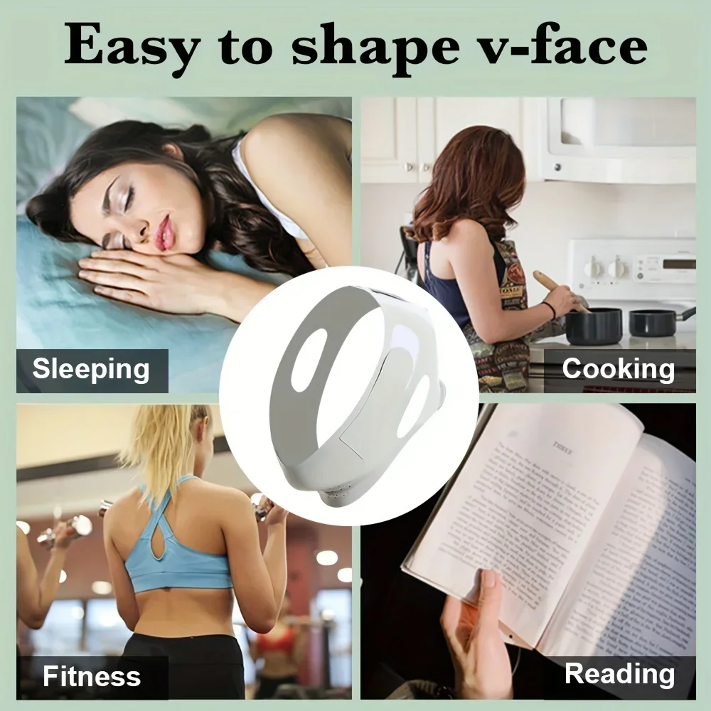 Reusable Face Slimming Bandage V Line Face Shaper Women Chin Cheek Lift Up Belt Facial Massage Strap Face Skin Care Beauty Tools 6