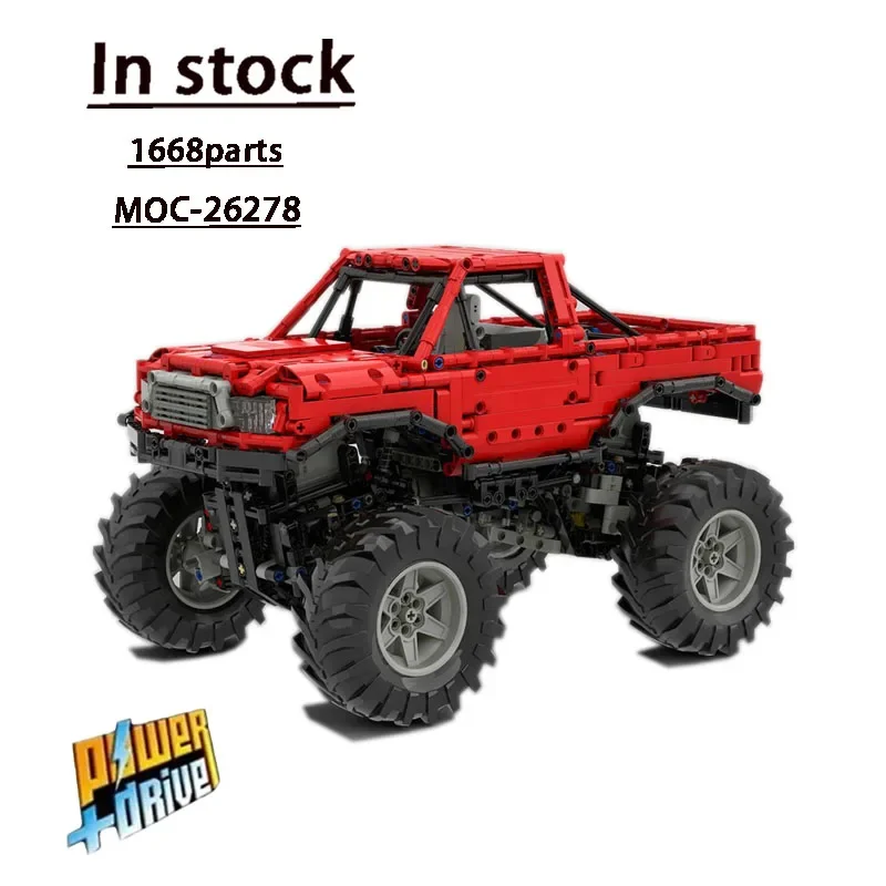 

MOC-26278 Electric Red Truck Assembly Stitching Building Block Model 1668 Building Block Parts Kids Building Block Toys Gift