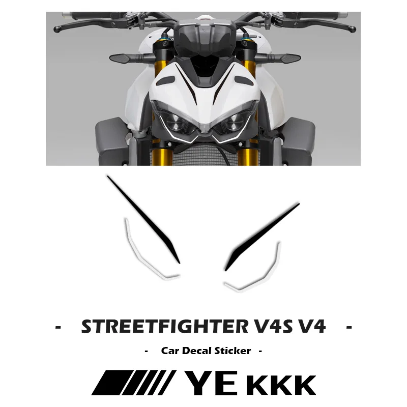 Front Shell Fairing Sticker Decal Line Hollow Out Custom Lines Streetfighter V4 V4S SP2 For Ducati Streetfighter V4 V4S SP2 V2 for ducati streetfighter v4 v4s v4sp v2 fuel tank line sticker pull flower battery cover sticker shell sticker decals