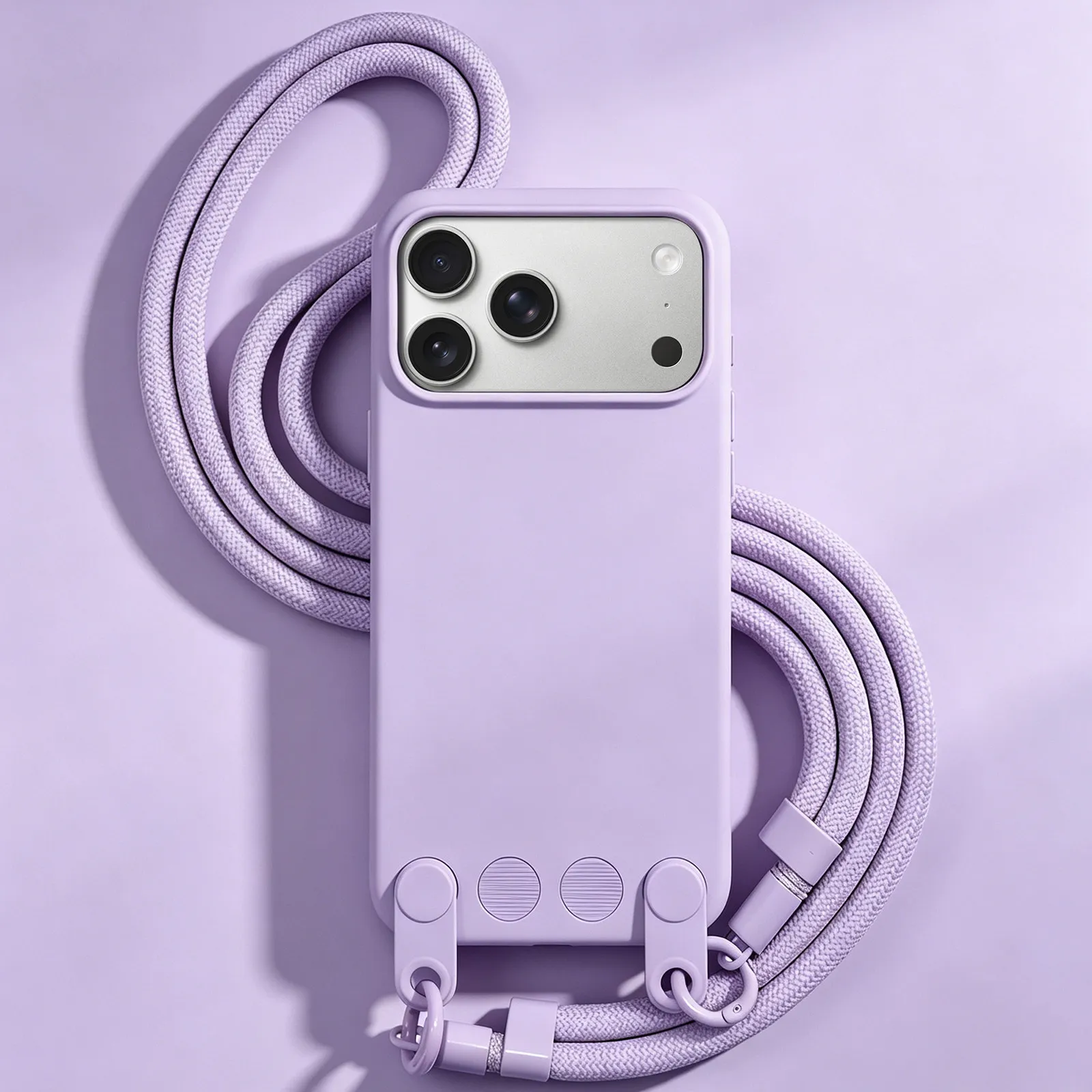 Elegant Crossbody Long Lanyard Phone Case with Skin-Touch Anti-Fall Liquid PC Cover