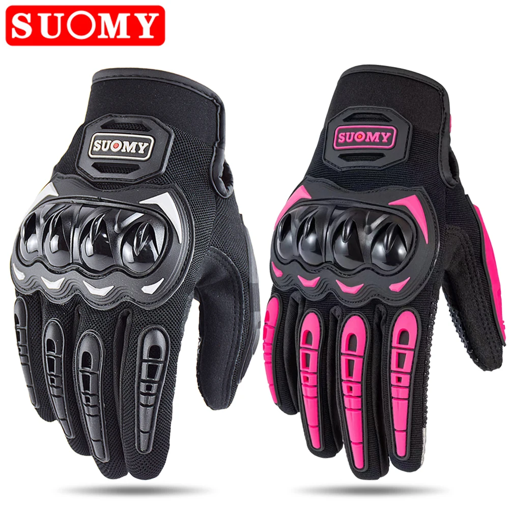 CHCYCLE Motorcycle Gloves For Women Touch Screen Summer Motorbike Dirt Bike Full Finger Gloves Red M - View #5