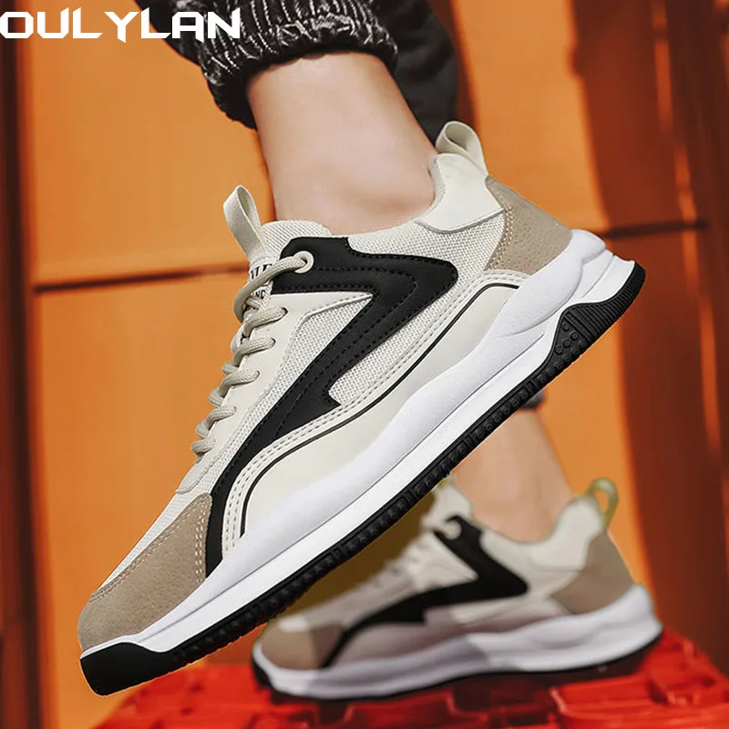 Oulylan Outdoor Men's Running Sneakers Comfortable Mesh Breathable Walking Shoes 2024 Male High Tide Footwear Soft Sole