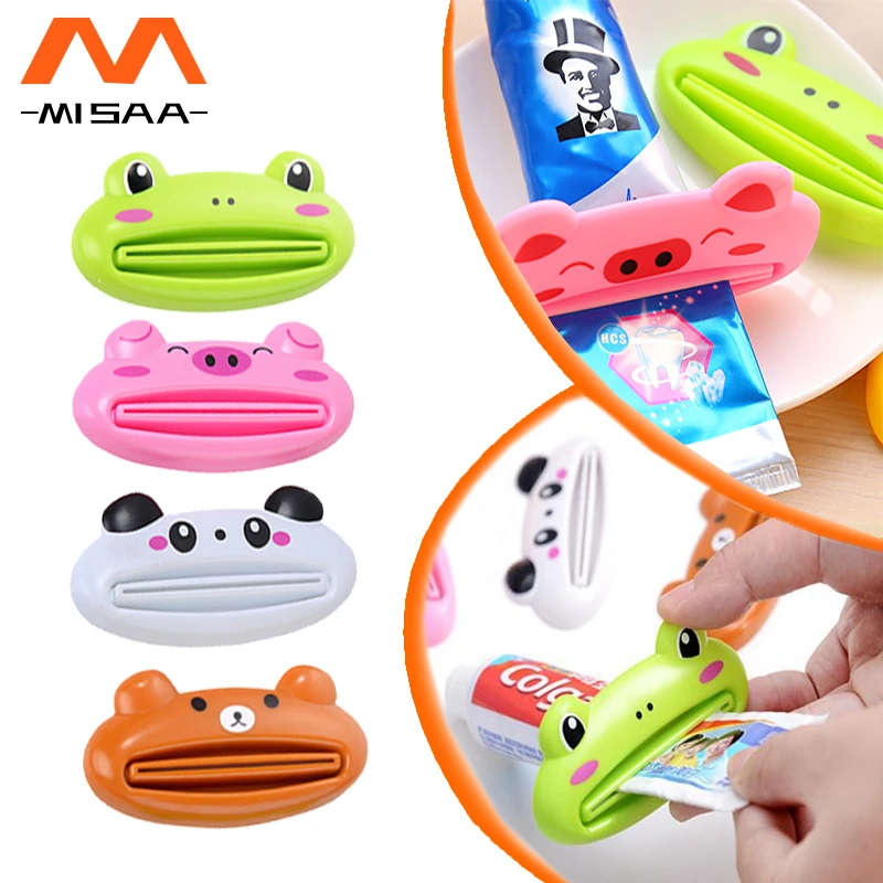 

Мультяшное устройство для зубной пасты, диспенсер для тюбиков, держатель, многофункциональное пластиковое устройство для очистки лица, пресс, пресс для ванной комнаты, аксессуары