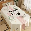 NNkz-L  Oval Leather Tablecloth Waterproof Anti Scald No Wash Ins Wind Net Red High-end Dining Table Cloth 4