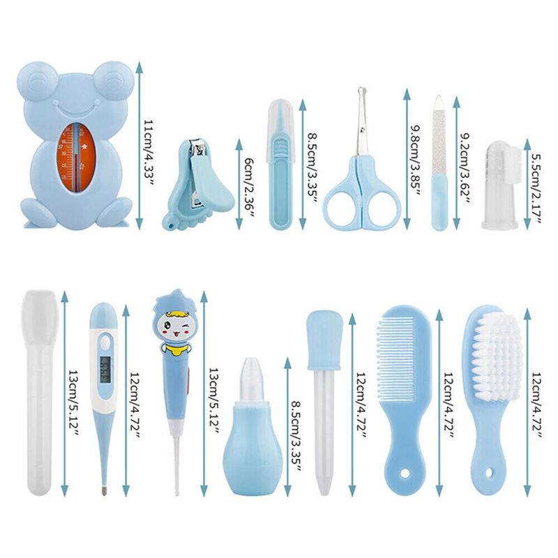 13pcs/set Baby Health Care Newborn Baby Nail Hair Thermometer 
