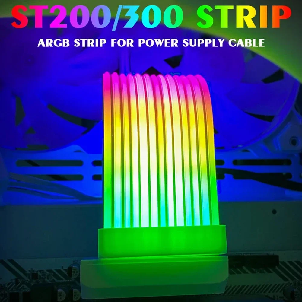 5V 3Pin ARGB Sync PC Cable 8/24PIN Motherboard Power Extension Cable Flexible LED Strip Light DIY Kit Video Card 8Pin 6PIN