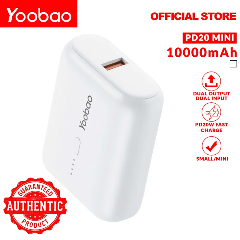 Yoobao 10000Mah Power Bank Per Mini 4 Pro Redmi 10C Iphone 14 Pro Max Realme Gt Neo 3T Oneplus 10T Baseus D02 Pro Anker Life P2