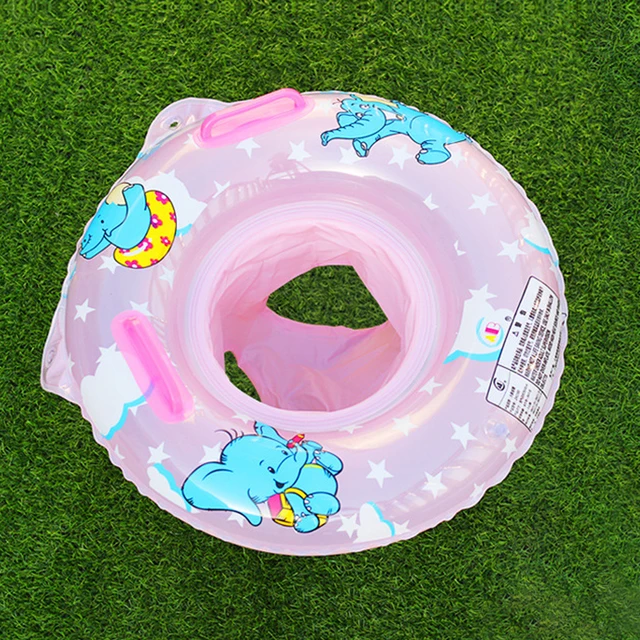 Baby Swimming Pool Rings Seat Cute Inflatable Swim Ring Float Seat Swim Circle with Dual Handle for Baby Toddlers Pool Bathtub 1