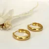 17/21/25mm 1/3Pairs Plain Statement Hoop Earrings Stainless Steel Huggies Cartilage Gold Color Earrings For Women Jewelry 1