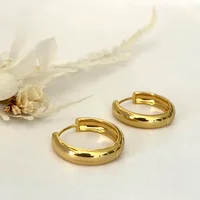 17/21/25mm 1/3Pairs Plain Statement Hoop Earrings Stainless Steel Huggies Cartilage Gold Color Earrings For Women Jewelry 1