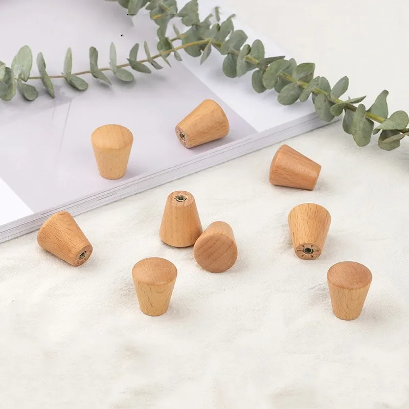 Description Picture 2 of item10pcs/set Solid Wood Dresser Wardrobe Handle Desk Drawer Knobs and Pulls Kitchen Cabinet Door Handle Cupboard Furniture Hardware