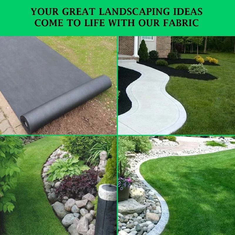 Premium Heavy-Duty Garden Landscape Fabric Weed Barrier Mat