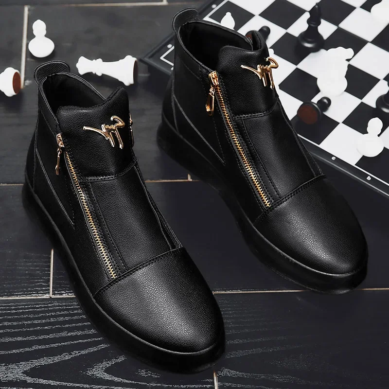 

Высокие повседневные мужские кроссовки, модная дизайнерская спортивная обувь на платформе для скейтборда, мужские ботильоны для тренировок, 2024