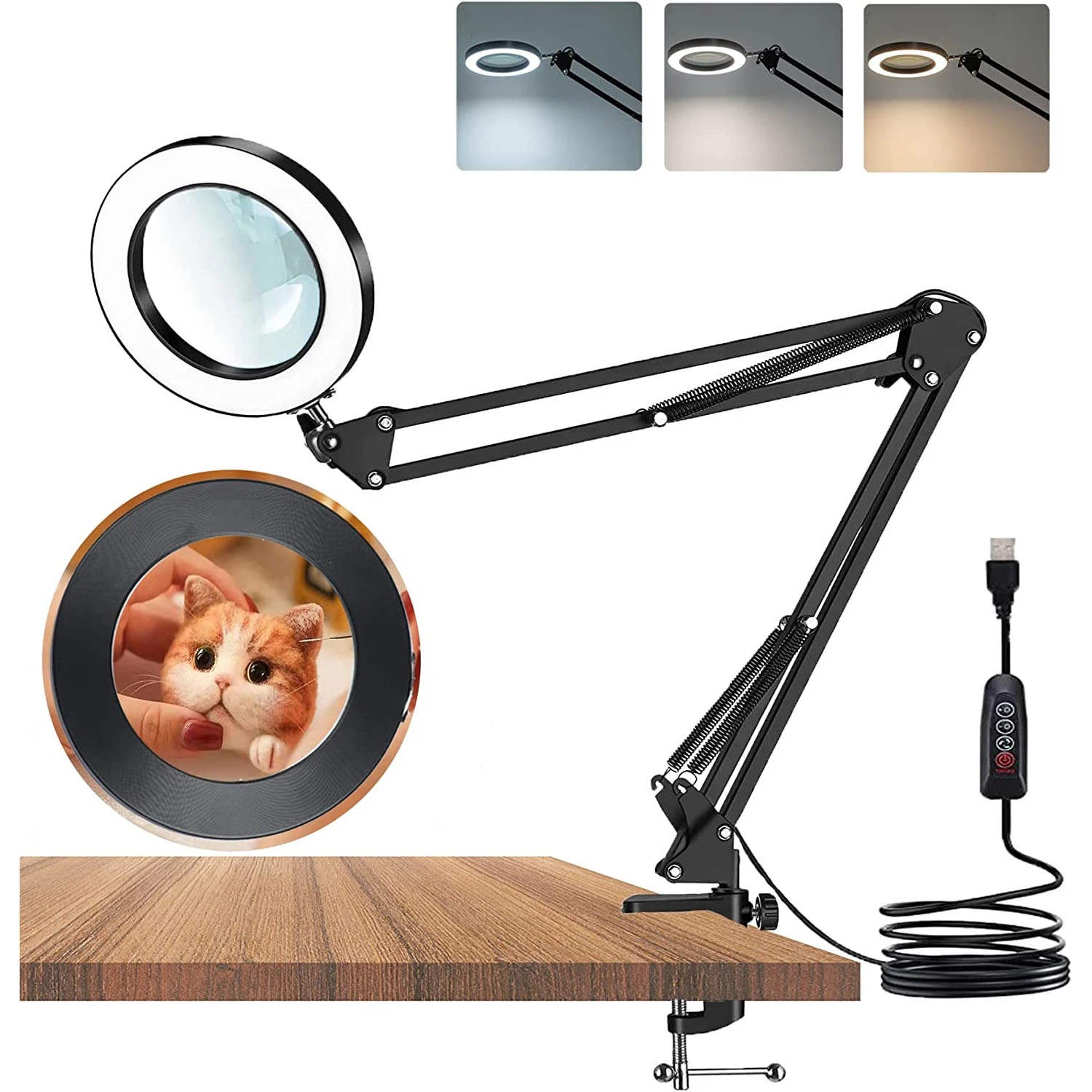 Magnifying Lamp Magnifying Glass Magnifying Glass Led Light Desk 5x