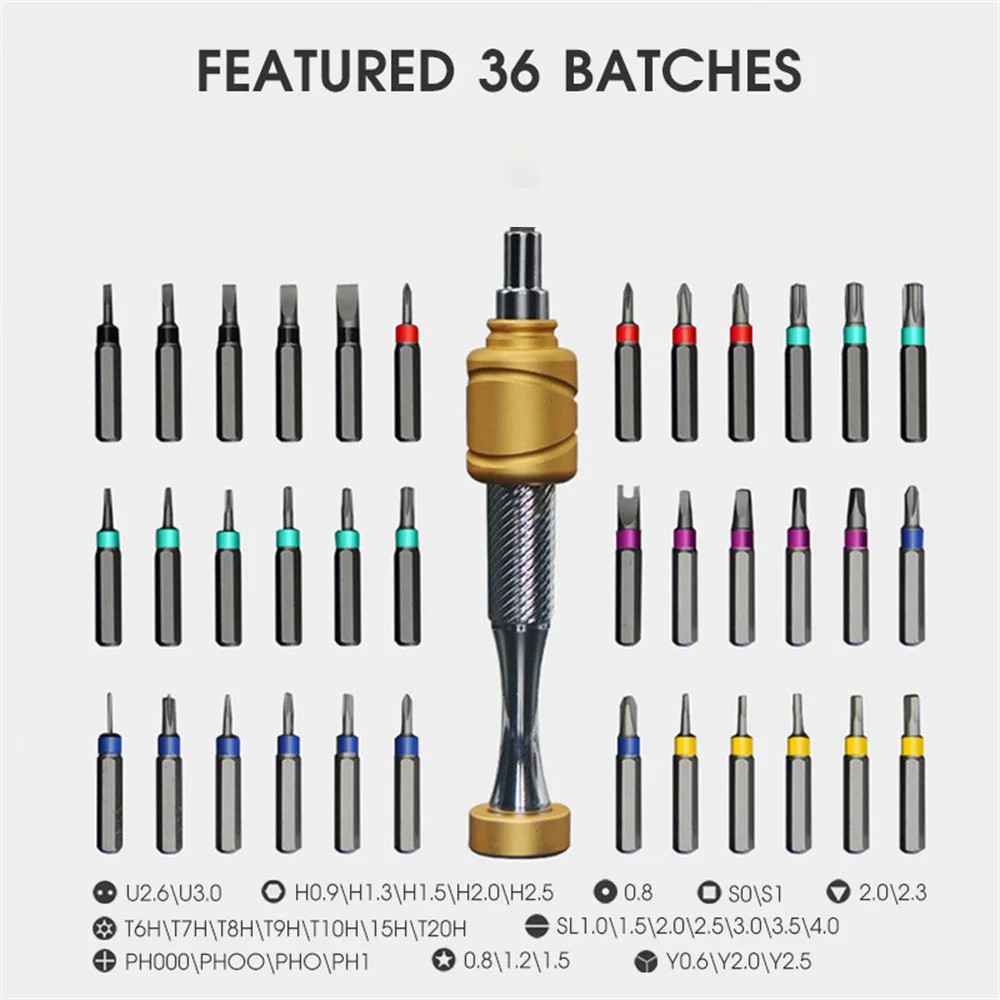 

Мини-отвертка, Прецизионный Многофункциональный шестигранный инструмент Torx 37 в 1 для ремонта компьютера Xiao Mi, телефона