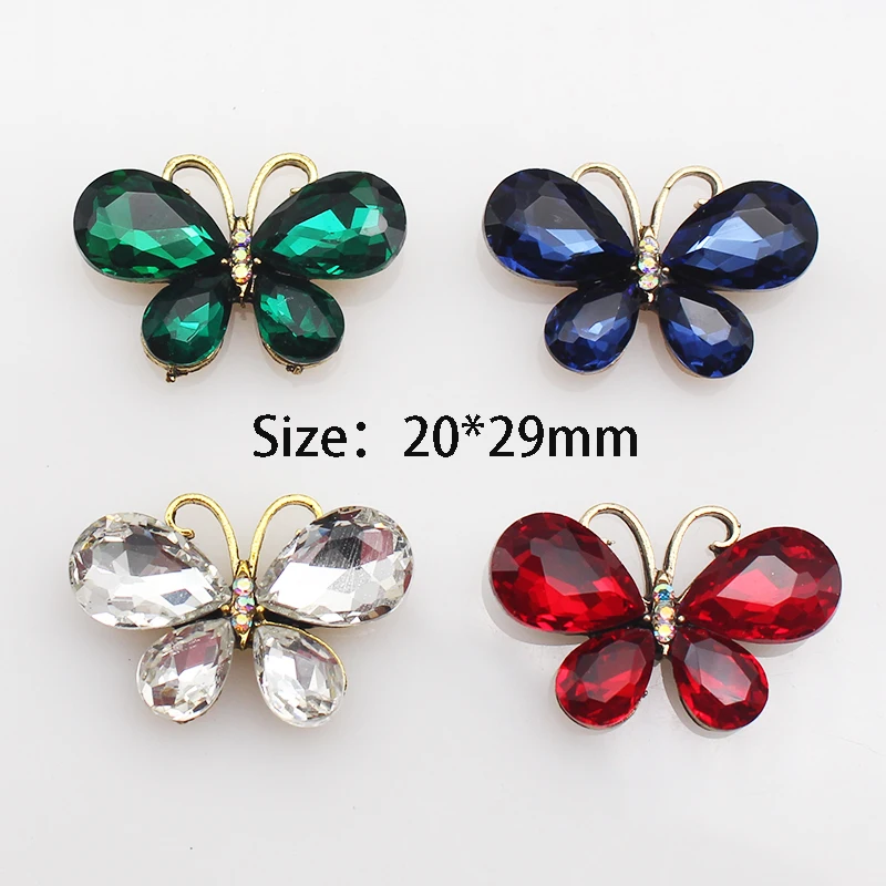 

Новые винтажные аксессуары Стразы в виде бабочки с кристаллами цвета «сделай сам», зажим для волос, аксессуары для волос, материалы, аксессуары