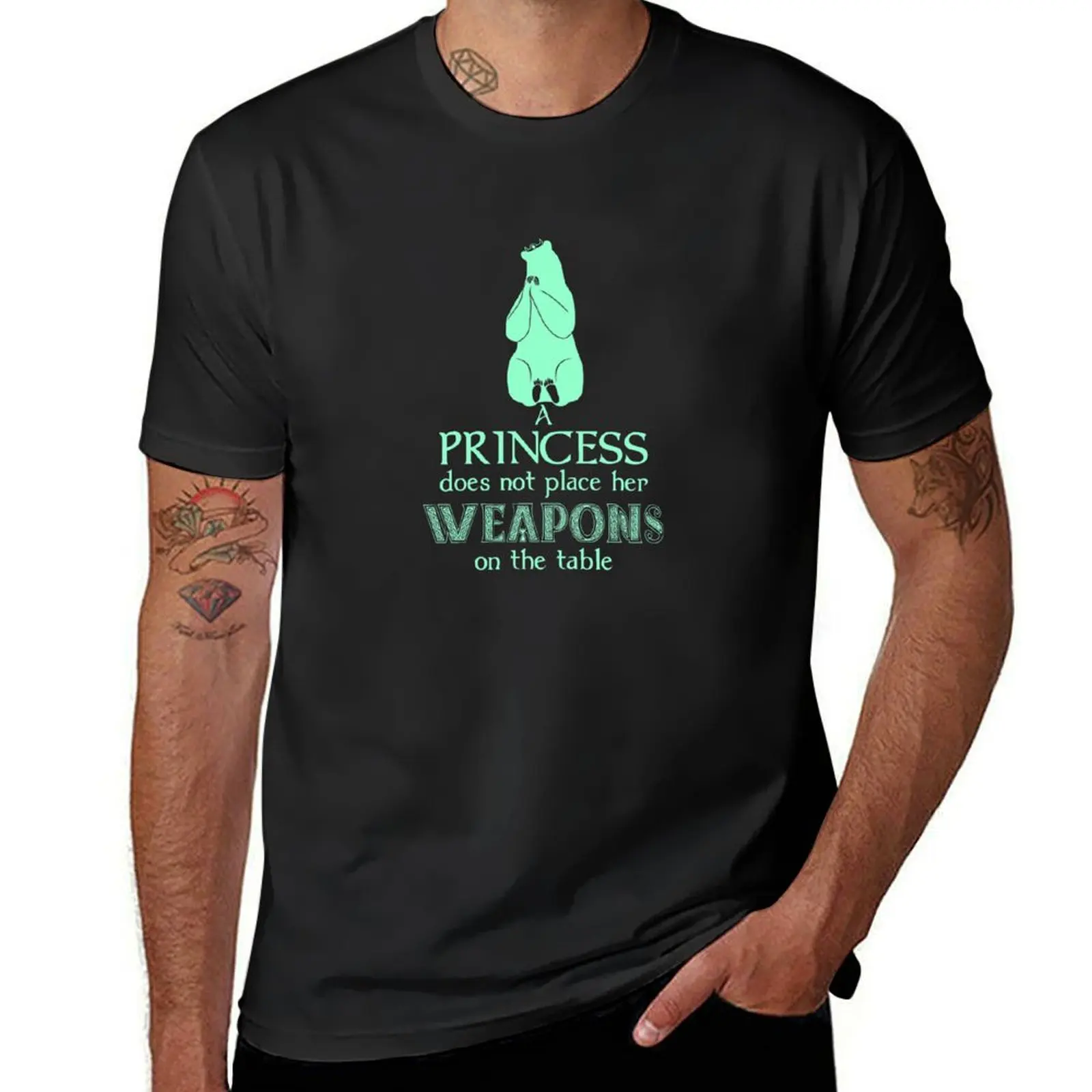 

A Princess Does Not Place Her Weapons T-Shirt animal prinfor boys plus size tops mens graphic t-shirts anime