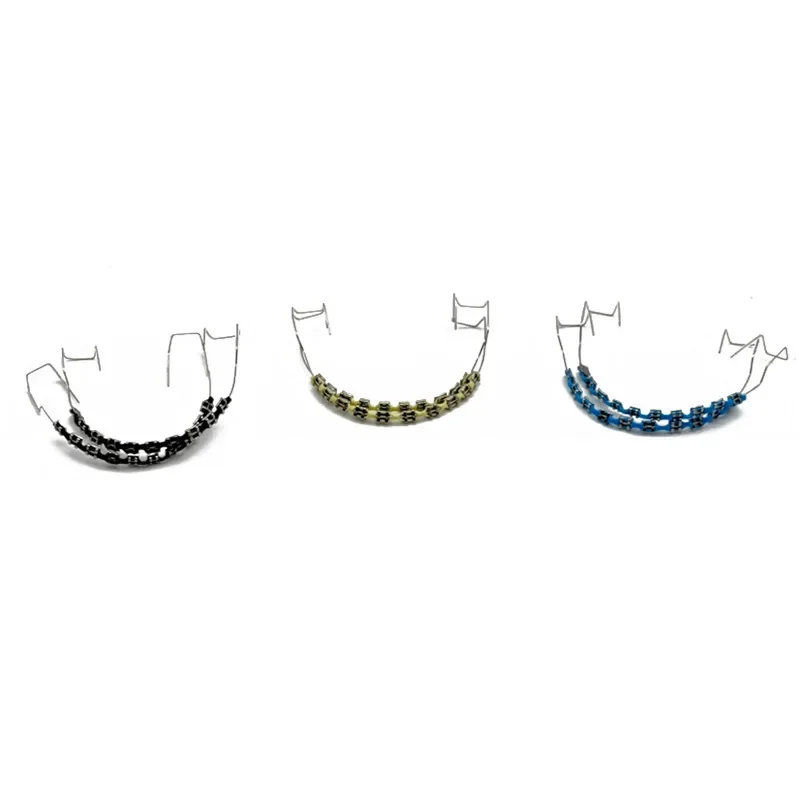 Fake Braces Colorful Dental Metal Wires Temporary Teeth Jewelry for Teen Adults Orthodontic Grade Safe Accessories