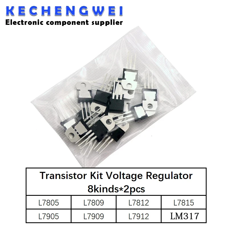Transistor Kit, 40pcs 8 Types Transistor Assortment Triode Voltage
