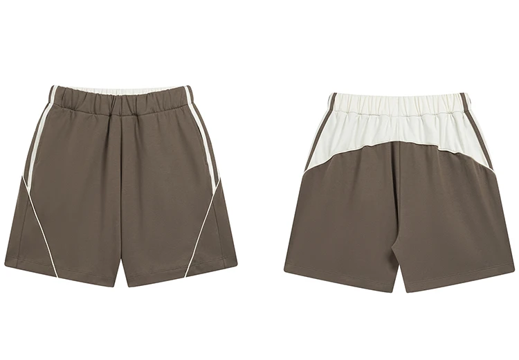 Side-Stripe Patchwork Track Shorts S372fb0c7f70044f2b644af2fa32e9506w