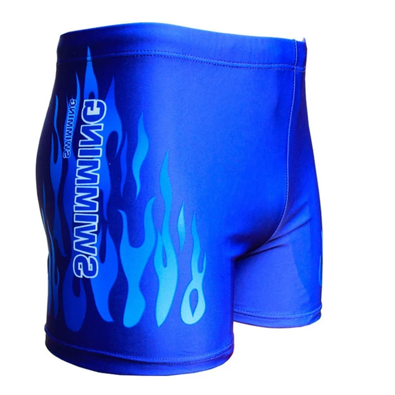 Men's Swim Shorts Fire Printed Swimsuit Swimming Trunks Swimming Briefs Breathable Swimwear XL-XXXXL