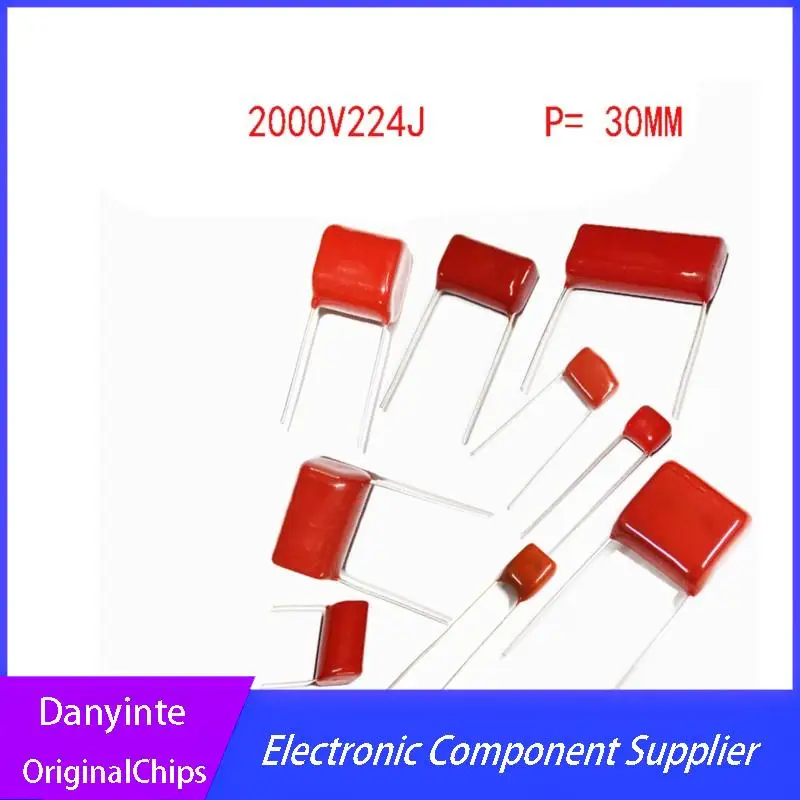 

NEW 10PCS CBB81 2000V224J CBB Pitch 30MM 2KV 220NF 0.22UF 224J2000V CBB Polypropylene Film Capacitor